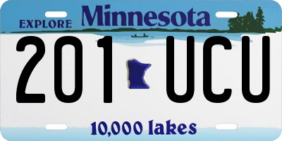 MN license plate 201UCU