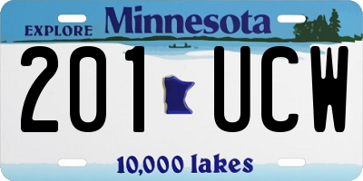 MN license plate 201UCW