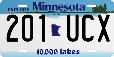 MN license plate 201UCX