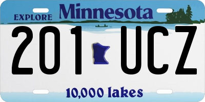MN license plate 201UCZ