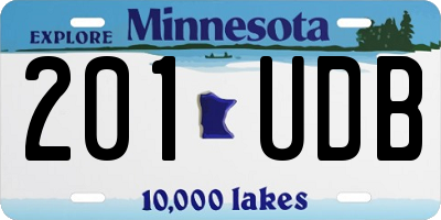 MN license plate 201UDB