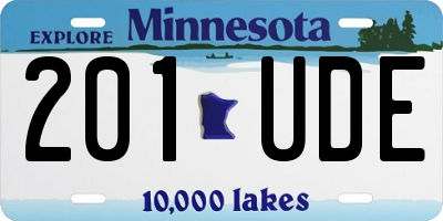 MN license plate 201UDE