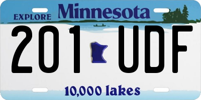 MN license plate 201UDF