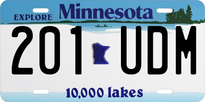 MN license plate 201UDM