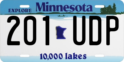MN license plate 201UDP