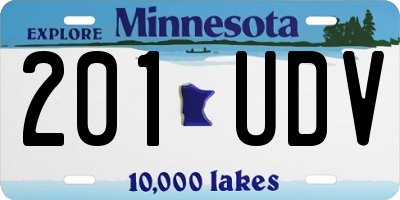 MN license plate 201UDV