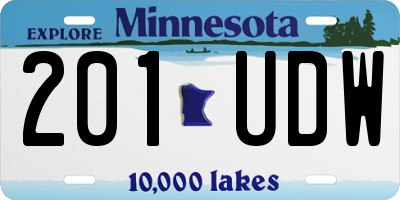 MN license plate 201UDW