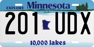 MN license plate 201UDX