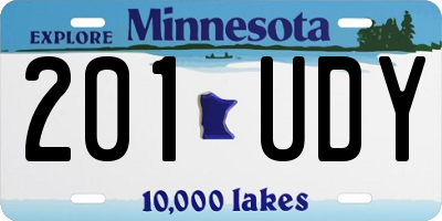 MN license plate 201UDY