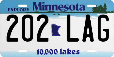 MN license plate 202LAG