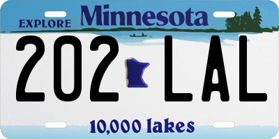 MN license plate 202LAL