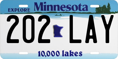 MN license plate 202LAY
