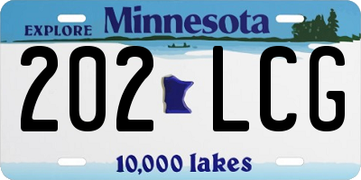MN license plate 202LCG