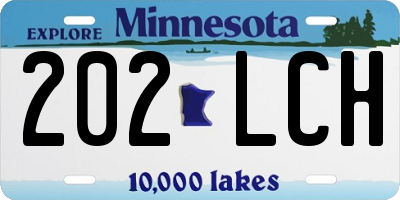 MN license plate 202LCH
