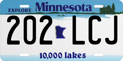 MN license plate 202LCJ