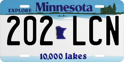 MN license plate 202LCN