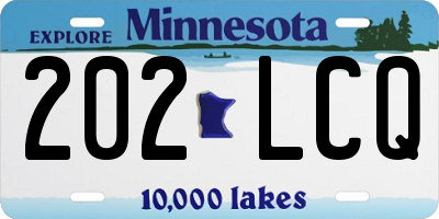 MN license plate 202LCQ