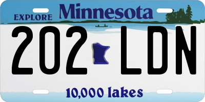 MN license plate 202LDN