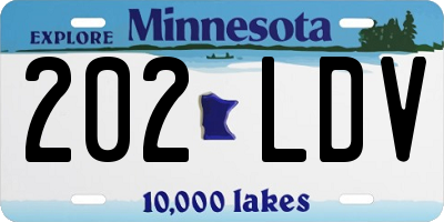 MN license plate 202LDV
