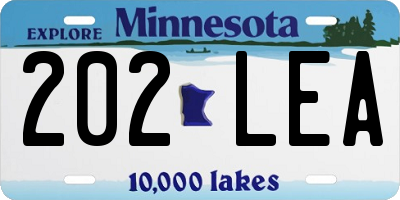 MN license plate 202LEA
