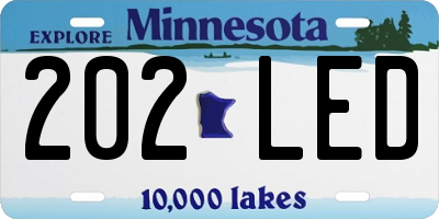MN license plate 202LED