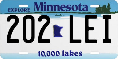 MN license plate 202LEI