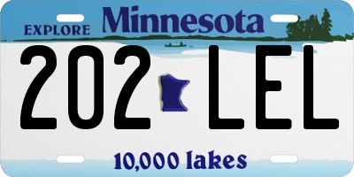 MN license plate 202LEL