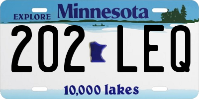 MN license plate 202LEQ