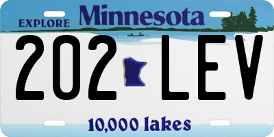 MN license plate 202LEV