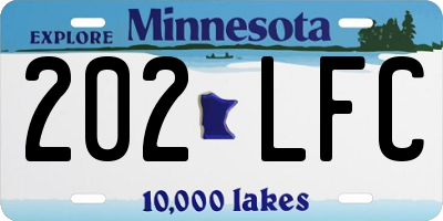 MN license plate 202LFC