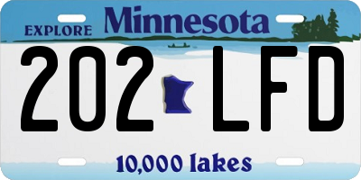 MN license plate 202LFD