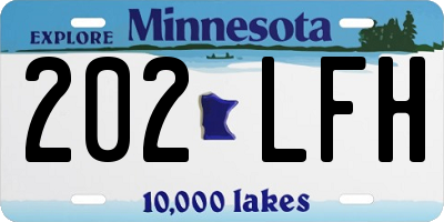 MN license plate 202LFH