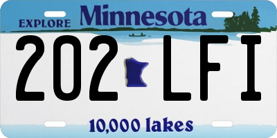 MN license plate 202LFI