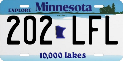 MN license plate 202LFL