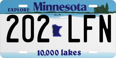 MN license plate 202LFN