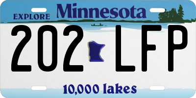 MN license plate 202LFP