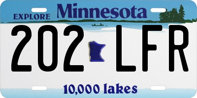 MN license plate 202LFR