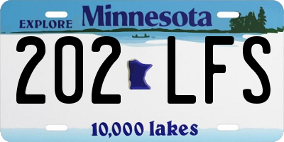 MN license plate 202LFS