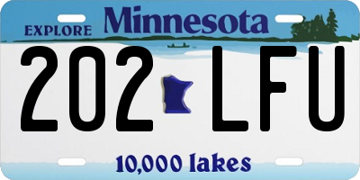 MN license plate 202LFU
