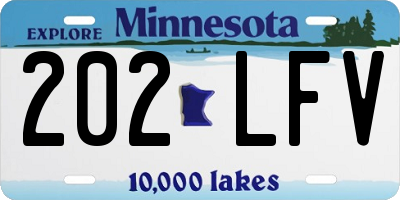 MN license plate 202LFV