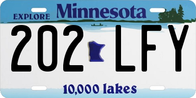 MN license plate 202LFY
