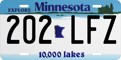MN license plate 202LFZ