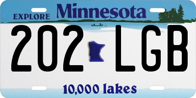 MN license plate 202LGB