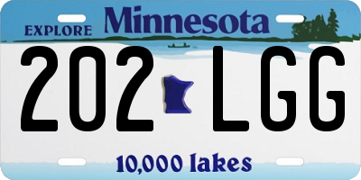 MN license plate 202LGG