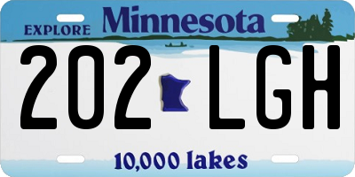 MN license plate 202LGH