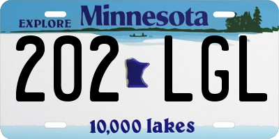 MN license plate 202LGL