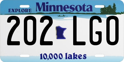 MN license plate 202LGO