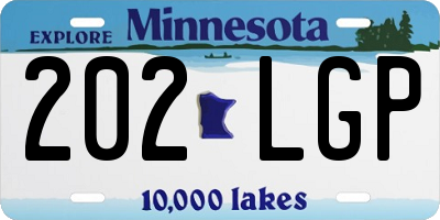 MN license plate 202LGP