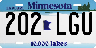 MN license plate 202LGU