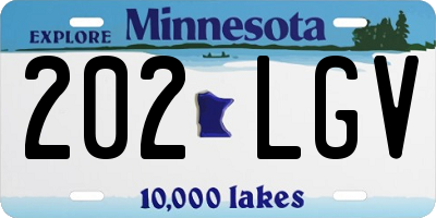 MN license plate 202LGV